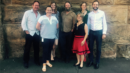 group photo of delineate 2016 recipients with accessible arts staff