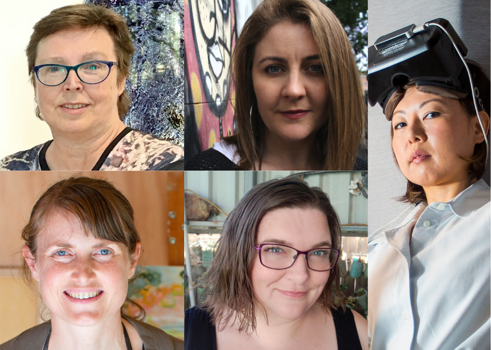 Colour headshots of 5 women displayed in a grid format with their names below them in black text on a white background. Clockwise: Bernadette Smith, Liz Cooper, Eugenie Lee, Rhiannon Pegler, Michelle Teear.